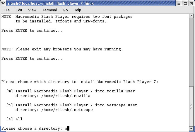 install flash player RHEL