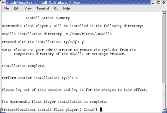 install flash player RHEL