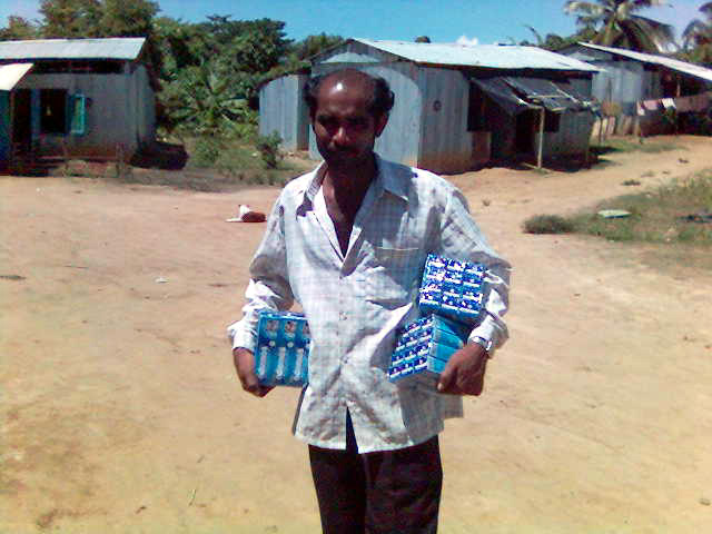 Odomos distribution in relief camps at katchal