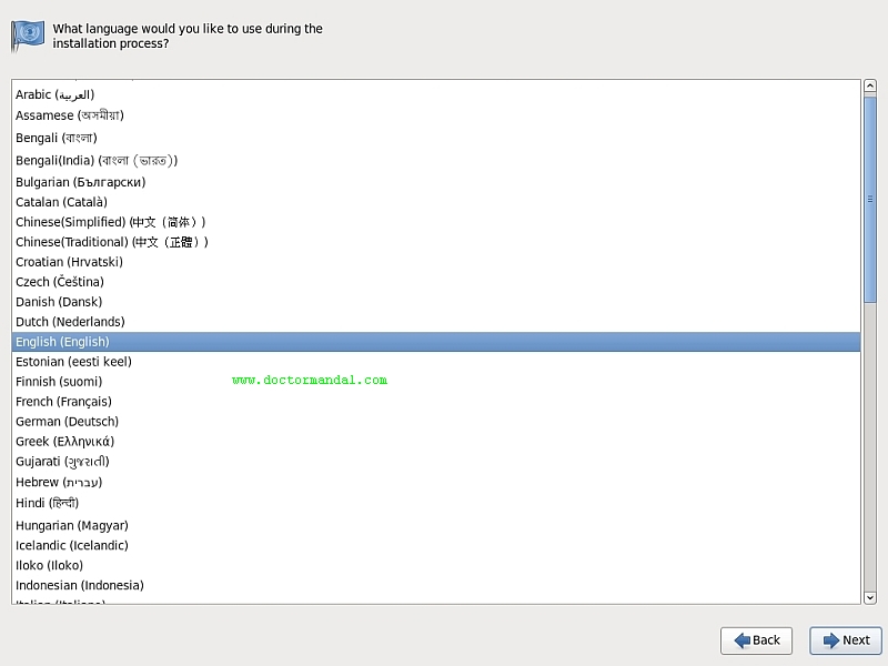 Install from the Clear OS community edition iso