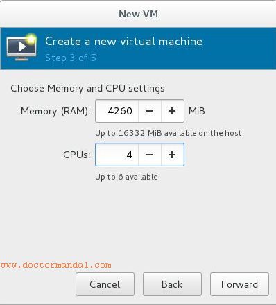 Select RAM size